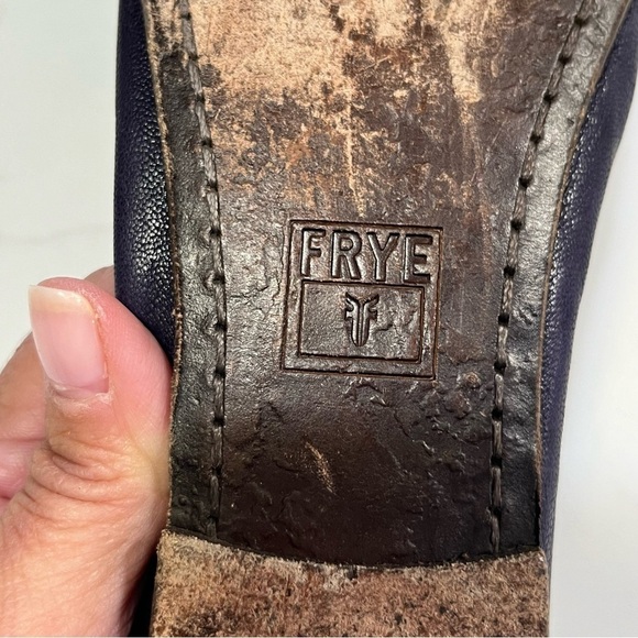 Frye Purple Leather Carson Cap Ballet Flats 6.5 - Picture 8 of 9